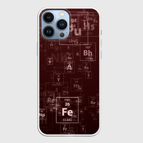 Чехол для iPhone 13 Pro Max с принтом Fe   Таблица Менделеева в Белгороде,  |  | fe | для студентов | для физиков | для химиков | железо | наука | таблица менделеева | ученым | физика | химия | элемент