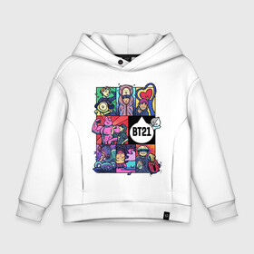 Детское худи Oversize хлопок с принтом BT21 POP ART в Белгороде, френч-терри — 70% хлопок, 30% полиэстер. Мягкий теплый начес внутри —100% хлопок | боковые карманы, эластичные манжеты и нижняя кромка, капюшон на магнитной кнопке | bangtan | beyond | boys | boysband | bts | hip hop | k pop | korea | music | pop art | scene | бтс | ви | джонгук | корея | музыка | поп арт | сюга | хип хоп | чимин | чин