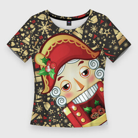 Женская футболка 3D Slim с принтом ЩЕЛКУНЧИК  2022 в Белгороде,  |  | 2022 | nutcracker | арт | ёлка | креативный | лучшее | мультик | новый год | оригинальный | подарок | праздник | топ | фильм | щелкунчик