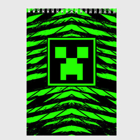 Скетчбук с принтом Майнкрафт Крипер   Minecraft Creeper в Белгороде, 100% бумага
 | 48 листов, плотность листов — 100 г/м2, плотность картонной обложки — 250 г/м2. Листы скреплены сверху удобной пружинной спиралью | creeper | minecraft | tnt | визер | гаст | голем | грифер | крипер | майнкрафт | моб | страж