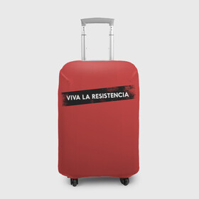 Чехол для чемодана 3D с принтом VIVA LA RESISTENCIA в Белгороде, 86% полиэфир, 14% спандекс | двустороннее нанесение принта, прорези для ручек и колес | bella | bells | casa | ciao | de | el | jingle | la | moscow | netflix | papel | professor | resistencia | tokio | viva | бумажный | дом | профессор