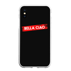 Чехол для iPhone XS Max матовый с принтом BELLA CIAO (БУМАЖНЫЙ ДОМ) в Белгороде, Силикон | Область печати: задняя сторона чехла, без боковых панелей | Тематика изображения на принте: bella | bells | casa | ciao | de | el | jingle | la | moscow | netflix | papel | professor | resistencia | tokio | viva | бумажный | дом | профессор