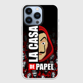 Чехол для iPhone 13 Pro с принтом БУМАЖНЫЙ ДОМ   LA CASA DE PAPEL   ЛОГО в Белгороде,  |  | bella ciao | ciao | el profesor | la casa de papel | nairobi | najrobi | netflix | pattern | profesor | resistencia | берлин | бумажный дом | лиссабон | найроби | профессор | сальва | токио | узор