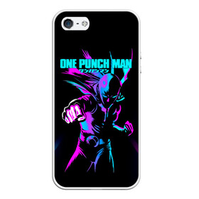 Чехол для iPhone 5/5S матовый с принтом Неоновый Сайтама One Punch-Man в Белгороде, Силикон | Область печати: задняя сторона чехла, без боковых панелей | Тематика изображения на принте: hagemanto | one punch man | one punchman | onepunchman | saitama | sensei | аниме | ван панч мен | ванпанчмен | лысый плащ | манга | сайтама | сильнейший человек | учитель | человек одинудар | человек одного удара