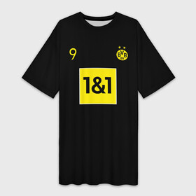 Платье-футболка 3D с принтом Haaland 9  Borussia Dortmund в Белгороде,  |  | borussia | borussia dortmund | haaland | боруссия дортмунд | боруусия | бундеслига | германия | дортмунд | лига чемпионов | немецкий футбол | футбол | холланд