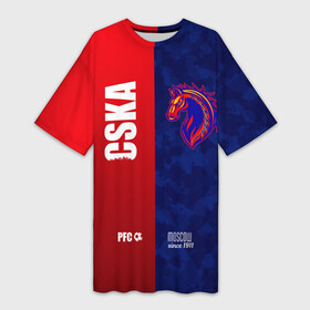 Платье-футболка 3D с принтом FC CSKA since 1911 в Белгороде,  |  | cska | pfc | pfc cska | армейцы | камуфляж | кони | конь | красно синие | мы армейцы | мы цска | пфк | фк | фк цска | футбол | футбольный клуб | цска | цска москва | цска фк | черный камуфляж