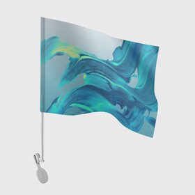 Флаг для автомобиля с принтом Акварельные Мазки в Белгороде, 100% полиэстер | Размер: 30*21 см | абстракция | акварель | акварельные волны | волны | рисунок