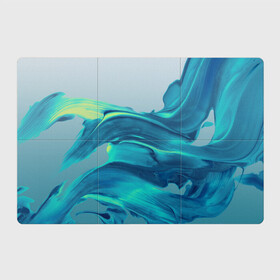 Магнитный плакат 3Х2 с принтом Акварельные Мазки в Белгороде, Полимерный материал с магнитным слоем | 6 деталей размером 9*9 см | абстракция | акварель | акварельные волны | волны | рисунок
