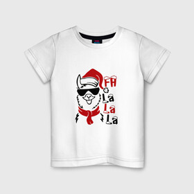 Детская футболка хлопок с принтом Собачка ла-ла-ла в Белгороде, 100% хлопок | круглый вырез горловины, полуприлегающий силуэт, длина до линии бедер | 2022 | девушке | животное | ла ла ла | новый год | подарок | символ года | собачка