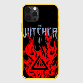 Чехол для iPhone 12 Pro с принтом THE WITCHER 3 ВЕДЬМАК 3 FIRE ОГОНЬ в Белгороде, силикон | область печати: задняя сторона чехла, без боковых панелей | geralt | the witcher | the witcher wild hunt | witcher | wolf | аард | аксий | белый волк | ведьмак | ведьмак 3 | волк | геральт | игни | ирден | йенифер | каер морхен | квен | охотник | трисс | цири | школа волка