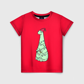Детская футболка 3D с принтом ДИНОЗАВРИК  2022 в Белгороде, 100% гипоаллергенный полиэфир | прямой крой, круглый вырез горловины, длина до линии бедер, чуть спущенное плечо, ткань немного тянется | 2021 | 2022 | динозаврик | динозаврики | динозавры | для друга | для подруги | дракон | дракончик | монст | монстры | новый год | подарок | рекомендации