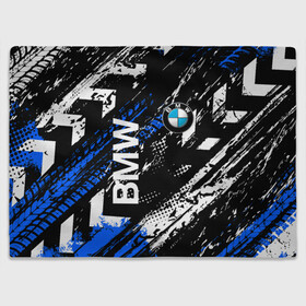 Плед 3D с принтом BMW следы от шин. в Белгороде, 100% полиэстер | закругленные углы, все края обработаны. Ткань не мнется и не растягивается | Тематика изображения на принте: bmw | bmw performance | m | motorsport | performance | бмв | моторспорт | следы о  шин