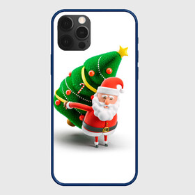 Чехол для iPhone 12 Pro Max с принтом Дед мороз с елкой в Белгороде, Силикон |  | веселый дед мороз | дед мороз | елка | новый год | санта клаус