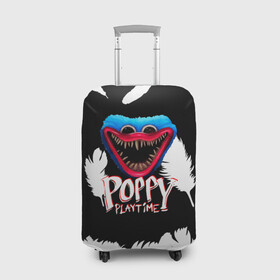 Чехол для чемодана 3D с принтом Poppy Playtime Перья. в Белгороде, 86% полиэфир, 14% спандекс | двустороннее нанесение принта, прорези для ручек и колес | poppy playtime | игра | кукла | монстр | плэйтайм | поппи плейтайм | хагги вагги | хоррор