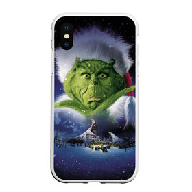 Чехол для iPhone XS Max матовый с принтом Гринч The Grinch в Белгороде, Силикон | Область печати: задняя сторона чехла, без боковых панелей | grinch | гринч | дед мороз | джим керри | елка | кино | новый год | рождество | санта | снег | снежинка