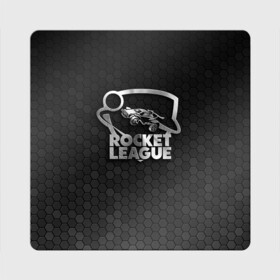 Магнит виниловый Квадрат с принтом Rocket League Metal Logo в Белгороде, полимерный материал с магнитным слоем | размер 9*9 см, закругленные углы | auto | avto | car | race | rocket league | авто | гонки | машина | рокет лига | тачка