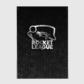 Постер с принтом Rocket League Metal Logo в Белгороде, 100% бумага
 | бумага, плотность 150 мг. Матовая, но за счет высокого коэффициента гладкости имеет небольшой блеск и дает на свету блики, но в отличии от глянцевой бумаги не покрыта лаком | auto | avto | car | race | rocket league | авто | гонки | машина | рокет лига | тачка