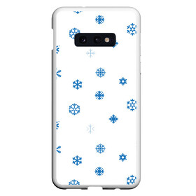 Чехол для Samsung S10E с принтом Снег идёт в Белгороде, Силикон | Область печати: задняя сторона чехла, без боковых панелей | мороз | новогодний | новый год | паттерн | рождественски | рождество | сезон | снег | снегопад | снежинки | хима | холод | холодно