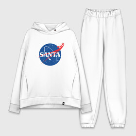 Женский костюм хлопок Oversize с принтом S A N T A (NASA) в Белгороде,  |  | 2022 | bad | christmas | cold | hipster | ho | klaus | merry | nasa | new | santa | snow | space | winter | year | год | дед | зима | клаус | космос | мороз | наса | новый | рождество | санта | снег | хипстер | хо | холод