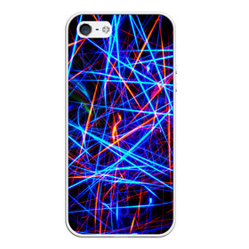 Чехол для iPhone 5/5S матовый с принтом NEON LINES Glowing Lines Effect в Белгороде, Силикон | Область печати: задняя сторона чехла, без боковых панелей | rave neon | живые линии | неновые лучи | неон | неоновая лампа | неоновая ночь | неоновые ленты | неоновые линии разных цветов | неоновый рейв | светящиеся линии | флекс неон | эффект неона