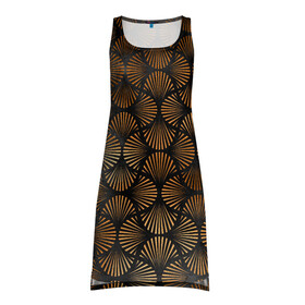 Платье-майка 3D с принтом Кофейные отпечатки в Белгороде, 100% полиэстер | полуприлегающий силуэт, широкие бретели, круглый вырез горловины, удлиненный подол сзади. | кофе | кофеин | отпечаток | следы | узоры