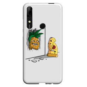 Чехол для Honor P Smart Z с принтом HERES PINEAPPLE в Белгороде, Силикон | Область печати: задняя сторона чехла, без боковых панелей | here | is | johnny | mem | meme | memes | pineapple | pizza | shining | ананас | джонни | мем | мемы | пица | пицца | сияние | это