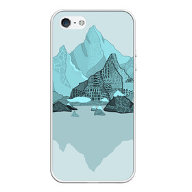 Чехол для iPhone 5/5S матовый с принтом Голубой горный пейзаж с темно-серыми тенями в Белгороде, Силикон | Область печати: задняя сторона чехла, без боковых панелей | голубые горы | горный | горный массив | горный пейзаж | горы | горы в снегу | для сноуборда | для туристов | заснеженные горы | зимние горы | зимний | лыжный | снежные горы | сноуборд