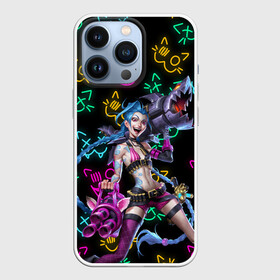 Чехол для iPhone 13 Pro с принтом JINX ARCANE NEON MEOW LOL в Белгороде,  |  | akali | arcane | fan | fan art | hero | jinx | kda | kda mas | league of legends | lol | meow | moba | neon | netflix | акали | аркейн | герой | джинкс | кда | лига легенд | лол | моба | неон | нетфликс | сериал