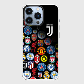 Чехол для iPhone 13 Pro с принтом JUVENTUS LOGOBOMBING SPORT в Белгороде,  |  | black white | cr7 | fc juventus | football | juve | juventus | ronaldo | sport | бык | роналдо | роналду | спорт | футбол | чёрно белый | ювентус