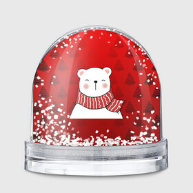 Игрушка Снежный шар с принтом МЕДВЕЖОНОК УМКА БЕЛЫЙ МИШКА в Белгороде, Пластик | Изображение внутри шара печатается на глянцевой фотобумаге с двух сторон | 2021 | new year | деда мороза | друг | ёлка | ёлочка | к нам приходит | как у всех | клауса | костюм | красный | медведь | медвежонок | новогодний | новый год | праздник | рекомендации | рождество | санты | узор