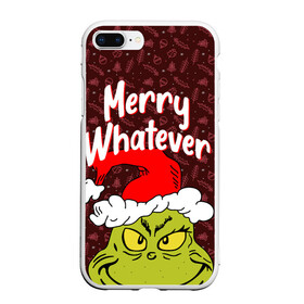 Чехол для iPhone 7Plus/8 Plus матовый с принтом ГРИНЧ | GRINCH | WHATEVER в Белгороде, Силикон | Область печати: задняя сторона чехла, без боковых панелей | 2020 | 2021 | 2022 | christmas | grinch | merry | santa | whatever | гринч | дед мороз | леденец | нг | новогодний | новый год | олени | рождество | санта клаус | свитер | узоры