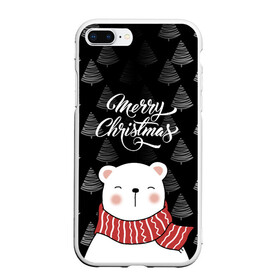 Чехол для iPhone 7Plus/8 Plus матовый с принтом MERRY CHRISTMAS BEARS в Белгороде, Силикон | Область печати: задняя сторона чехла, без боковых панелей | Тематика изображения на принте: 2021 | 2022 | new year | деда мороза | зима | к нам приходит | как у всех | костюм | медвежонок | мишка | новогодний | новый год | праздник | рекомендации | рождество | снег | снежинки | снежок | узор | хочу