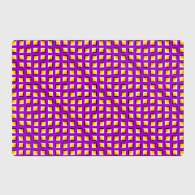 Магнитный плакат 3Х2 с принтом Фиолетовый Фон с Желтыми Квадратами (Иллюзия Движения) в Белгороде, Полимерный материал с магнитным слоем | 6 деталей размером 9*9 см | абстракция | аум | галлюцинация | зазеркалье | игра ума | иллюзии | индиго | майя | мантра | медитация | мираж | неон | нирвана | обман зрения | ом | оптические иллюзии | просветление | психоделика