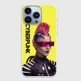 Чехол для iPhone 13 Pro с принтом Cyberpunk (Панк) в Белгороде,  |  | 3d | cuberpunk 2077 | cyberpunk | девушка панк | игра | надпись | панк