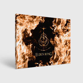 Холст прямоугольный с принтом Elden Ring Logo в Белгороде, 100% ПВХ |  | elden ring | игра элден ринг | кольцо элдена | элден | элден ринг