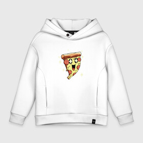 Детское худи Oversize хлопок с принтом CUTE PIZZA в Белгороде, френч-терри — 70% хлопок, 30% полиэстер. Мягкий теплый начес внутри —100% хлопок | боковые карманы, эластичные манжеты и нижняя кромка, капюшон на магнитной кнопке | cute | pepperoni | pizza | еда | кусок | кусок пиццы | пепперони | пицца