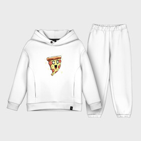 Детский костюм хлопок Oversize с принтом CUTE PIZZA в Белгороде,  |  | cute | pepperoni | pizza | еда | кусок | кусок пиццы | пепперони | пицца