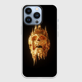 Чехол для iPhone 13 Pro с принтом GOLDEN SKULL | ЗОЛОТОЙ ЧЕРЕП в Белгороде,  |  | art | bones | design | gold | skull | золото | череп