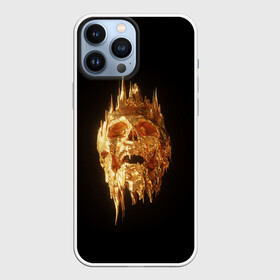 Чехол для iPhone 13 Pro Max с принтом GOLDEN SKULL | ЗОЛОТОЙ ЧЕРЕП в Белгороде,  |  | Тематика изображения на принте: art | bones | design | gold | skull | золото | череп