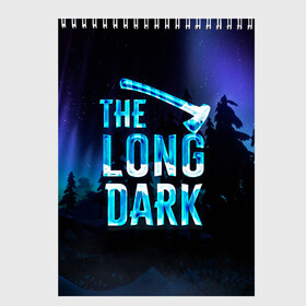 Скетчбук с принтом The Long Dark Logo в Белгороде, 100% бумага
 | 48 листов, плотность листов — 100 г/м2, плотность картонной обложки — 250 г/м2. Листы скреплены сверху удобной пружинной спиралью | Тематика изображения на принте: alaska | long dark | the long dark | аляска | выживание | длинная тьма | долгая тьма | игра long dark