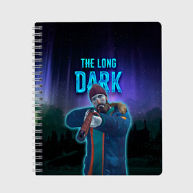 Тетрадь с принтом The Long Dark Will Mackenzie в Белгороде, 100% бумага | 48 листов, плотность листов — 60 г/м2, плотность картонной обложки — 250 г/м2. Листы скреплены сбоку удобной пружинной спиралью. Уголки страниц и обложки скругленные. Цвет линий — светло-серый
 | long dark | the long dark | will mackenzie | длинная тьма | долгая тьма | игра long dark | уилл маккензи