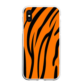 Чехол для iPhone XS Max матовый с принтом Текстура тигра/tiger в Белгороде, Силикон | Область печати: задняя сторона чехла, без боковых панелей | tiger | кошка | оранжевый черный | символ 22 года | текстура | тигр