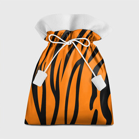 Подарочный 3D мешок с принтом Текстура тигра/tiger в Белгороде, 100% полиэстер | Размер: 29*39 см | Тематика изображения на принте: tiger | кошка | оранжевый черный | символ 22 года | текстура | тигр