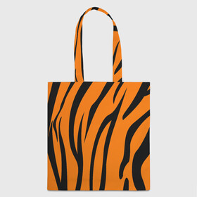 Шоппер 3D с принтом Текстура тигра/tiger в Белгороде, 100% полиэстер | Плотность: 200 г/м2; Размер: 34×35 см; Высота лямок: 30 см | tiger | кошка | оранжевый черный | символ 22 года | текстура | тигр