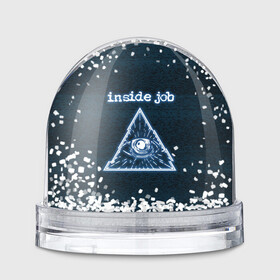 Игрушка Снежный шар с принтом Всевидящее Cognito Inc в Белгороде, Пластик | Изображение внутри шара печатается на глянцевой фотобумаге с двух сторон | глаз | знак | помехи | треугольник | экран
