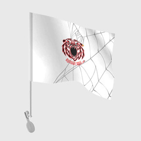 Флаг для автомобиля с принтом Бардак -Русский рок с паутиной в Белгороде, 100% полиэстер | Размер: 30*21 см | бакдак | паук | паутина | рок | рок группа | русский рок