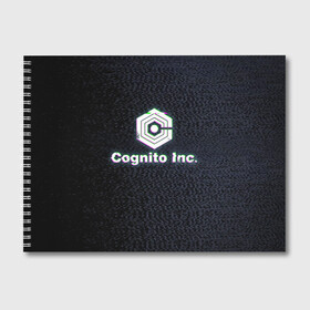 Альбом для рисования с принтом Экран Cognito Inc в Белгороде, 100% бумага
 | матовая бумага, плотность 200 мг. | знак | лого | надпись | помехи | экран