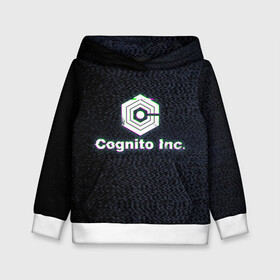 Детская толстовка 3D с принтом Экран Cognito Inc в Белгороде, 100% полиэстер | двухслойный капюшон со шнурком для регулировки, мягкие манжеты на рукавах и по низу толстовки, спереди карман-кенгуру с мягким внутренним слоем | Тематика изображения на принте: знак | лого | надпись | помехи | экран