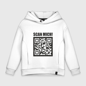 Детское худи Oversize хлопок с принтом Scan Mich в Белгороде, френч-терри — 70% хлопок, 30% полиэстер. Мягкий теплый начес внутри —100% хлопок | боковые карманы, эластичные манжеты и нижняя кромка, капюшон на магнитной кнопке | coronavirus | covid | covid19 | qr code | qr код | sputnik | вакцина | вакцинация | вирус | здоровье | изоляция | иммунитет | карантин | ковид | код | корона | коронавирус | маркировка | маска | матрица | п | пандемия