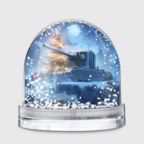 Игрушка Снежный шар с принтом World of Tanks Christmas в Белгороде, Пластик | Изображение внутри шара печатается на глянцевой фотобумаге с двух сторон | art | christmas | gifts | moon | new year | night | snow | tank | tree | winter | world of tanks | арт | елка | зима | луна | новый год | ночь | подарки | рождество | снег | танк